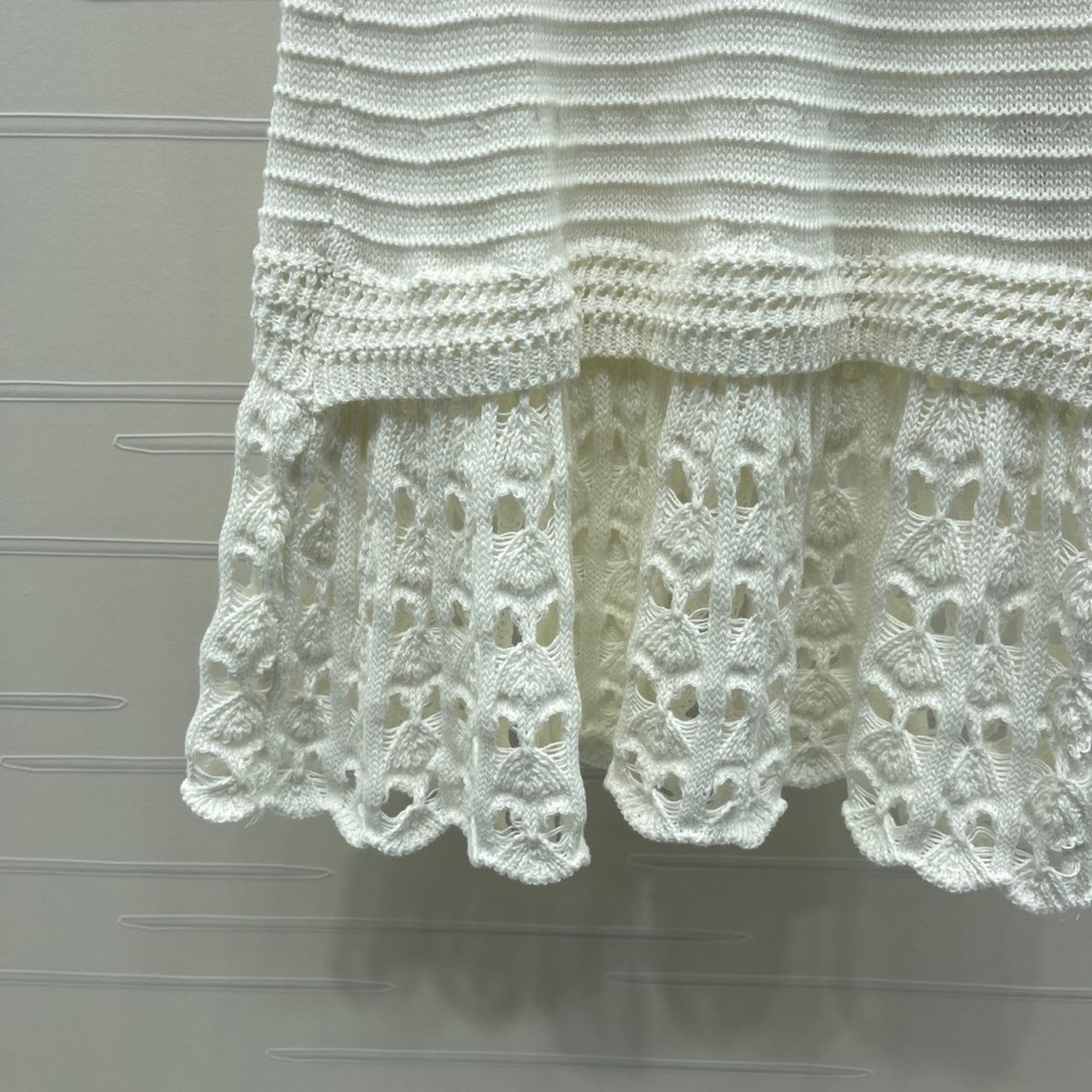 Miu Miu Ivory Crochet Strapless Dress - Picture 5 of 9